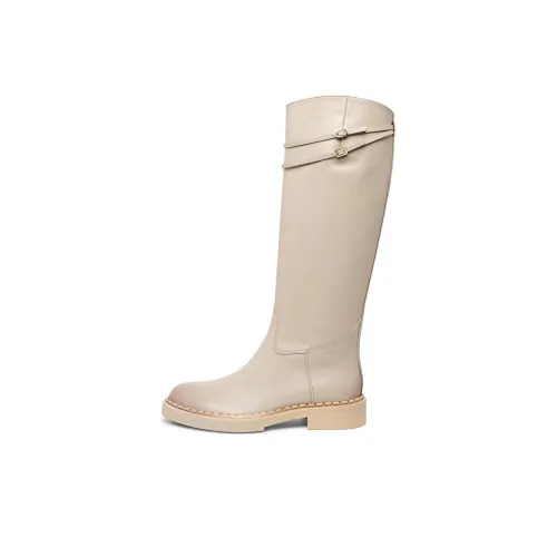 Santoni Женские высокие сапоги, бежевые, колено