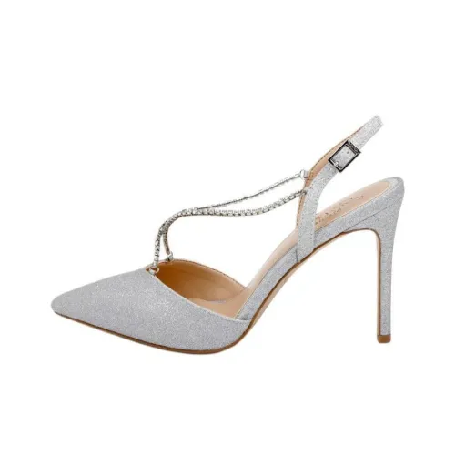 Badgley Mischka Alegria Узкий каблук Высокие каблуки 9,5 см Женские Серебряные