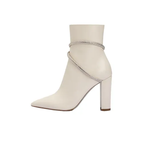 RENE CAOVILLA Cleo Ботильоны 9 см Женские Айвори Белый