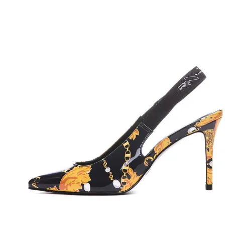 VERSACE JEANS COUTURE Высокие каблуки Черно-желтый Женские