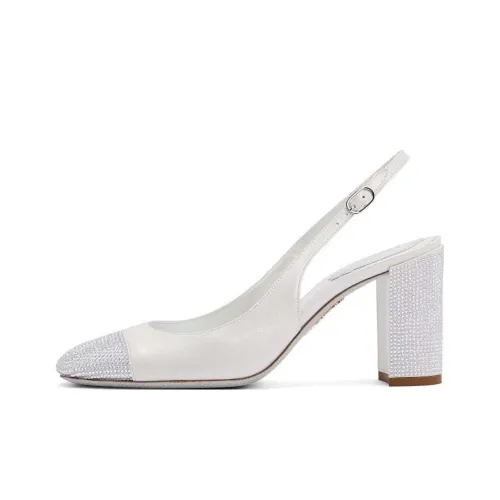 RENE CAOVILLA Kristen Грубый каблук Высокие каблуки Женские Слоновая кость