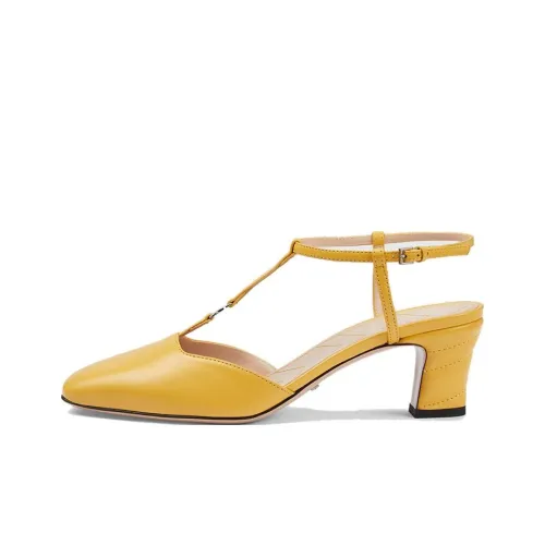 GUCCI PETITE GG Песочные часы Высокие каблуки 5,5 см Женские Желтые