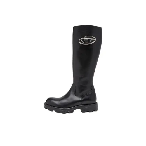 DIESEL OVAL D Series Высокие сапоги на колено Женские Черные
