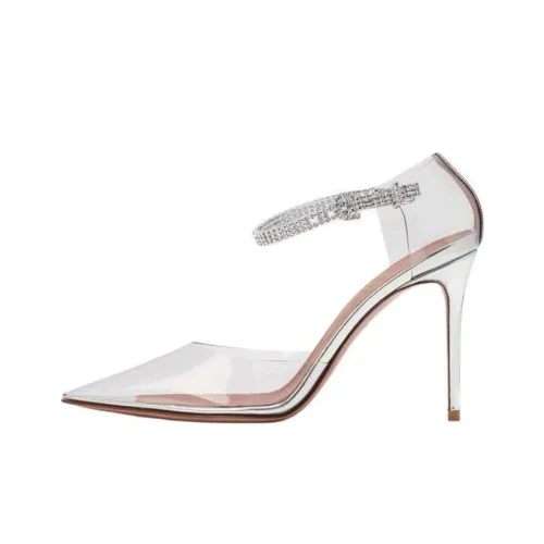 AMINA MUADDI Узкий каблук Высокие каблуки 9,5 см Женские Прозрачный