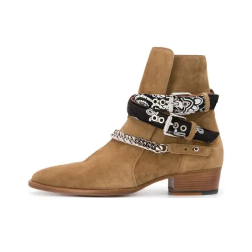 AMIRI Ботильоны 4CM Мужской Коричневый