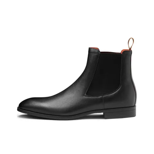 Santoni Короткий Челси Мужской Черный