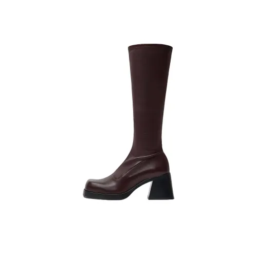 MIISTA Hedy Колено Высокие сапоги 6,5 см Женские Бордовый
