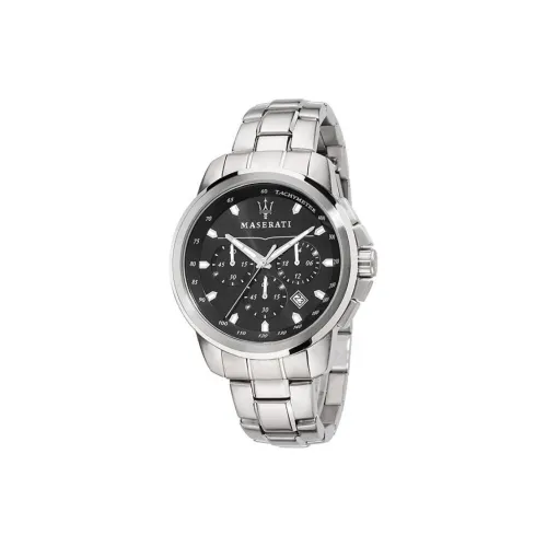 Maserati Successo Collection Мужские часы Кварцевый механизм Ремешок из нержавеющей стали 44 мм Черный циферблат