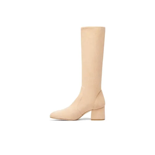 Stuart Weitzman Женские высокие сапоги до колена, бежевые
