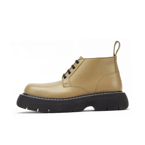 Bottega Veneta BV The Bounce Ankle Boot Martin Мужской Светло-коричневый