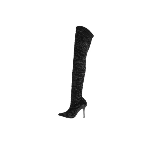 Jimmy Choo Lotta Over The Knee Boots 10 см Женские Черные