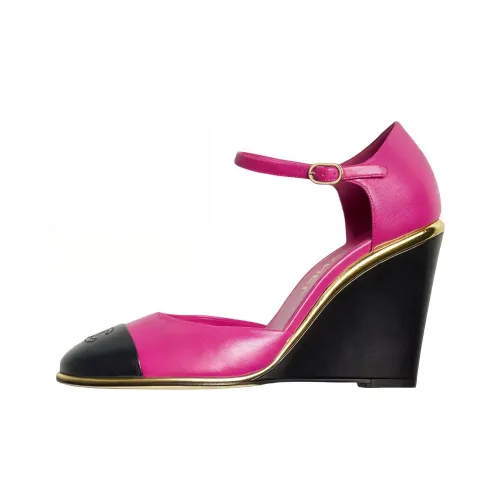 CHANEL Туфли на высоком каблуке Женские Персиково-розовые