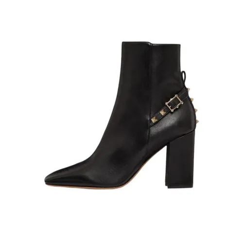 Valentino Rockstud Ботильоны 9 см Женские Черные