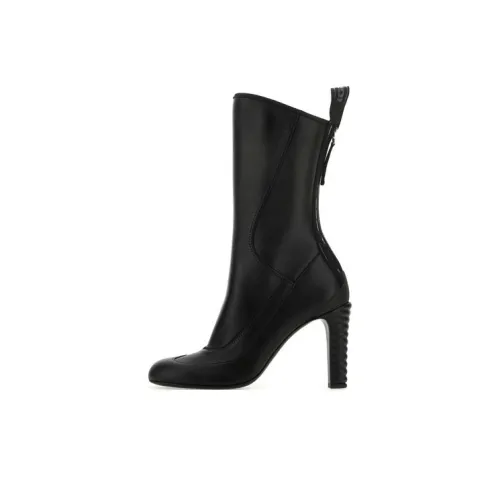 FENDI Tronchetto Nappa Knee-High Boots Женские Черные