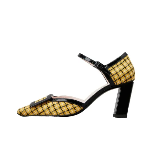 Roger Vivier Belle Vivier Высокие каблуки Желтый черный Женские