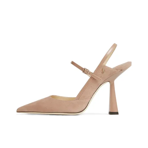 Jimmy Choo Ray 100 Грубый каблук Высокие каблуки Женские Балетный розовый