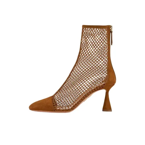 AQUAZZURA AMORE Ботильоны 7,5 см Женские Коричневый