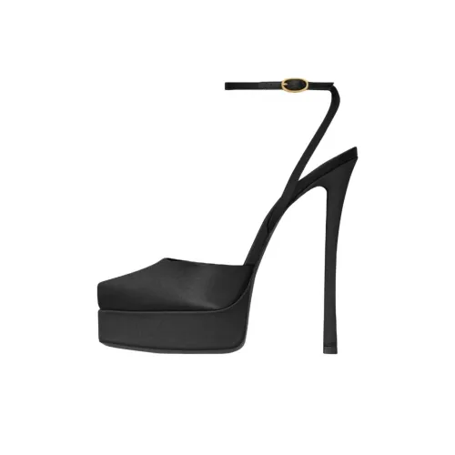 SAINT LAURENT LA Scandale Низкий каблук Высокий каблук 13,5 см Женский Черный