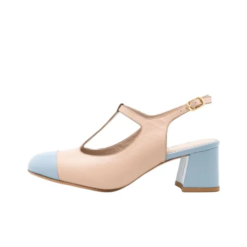 Sarah Chofakian Magie Грубый каблук Высокие каблуки 4,5 см Женские Розовый