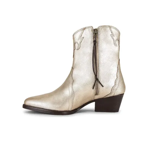 FREE PEOPLE Женские ботильоны светло-золотой цвет