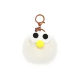 Пом-пом стиль Майярд мех лисы, шар, белый, подвеска