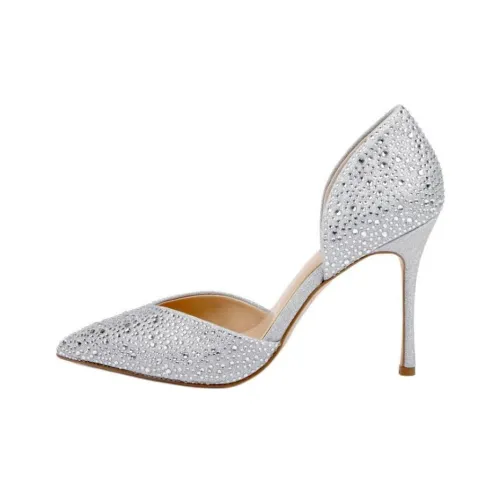 Badgley Mischka Grace 2 Узкий каблук Высокие каблуки 9,5 см Женские Серебряный