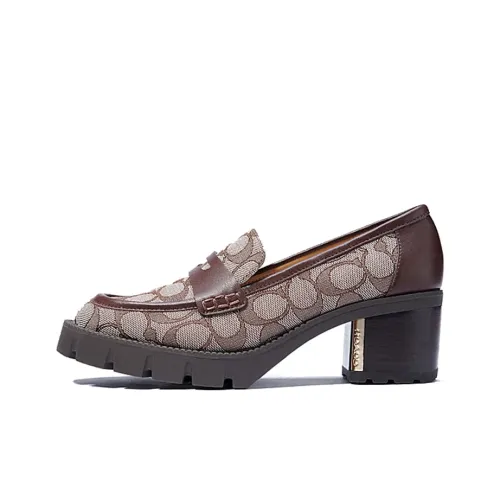 COACH Cora Квадратный каблук Высокие каблуки Женские Умбра