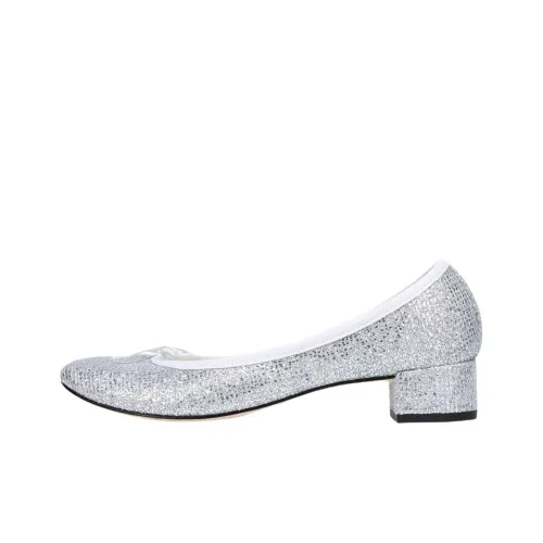 Repetto CAMILLE Грубый каблук Высокие каблуки 3 см Женские Серебристый