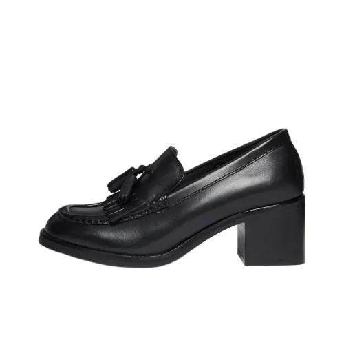 G.H. Bass Co. Weejuns Kiltie Грубый каблук Высокие каблуки 6 см Женские Черный