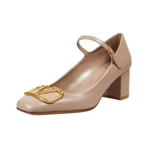 Valentino Vlogo Signature Грубый каблук Высокие каблуки 6,5 см Женские Розовый