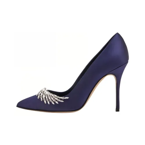 MANOLO BLAHNIK Высокие каблуки Морской синий Женские