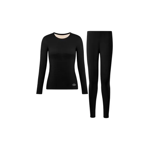 Dickies Утолщенный и с флисовой подкладкой дружественный к коже удобный облегающий крой базовый слой термический комплект женский