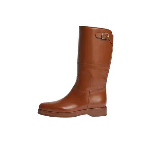 Loro Piana Lupo Knee-High Boots Женские Коричневый