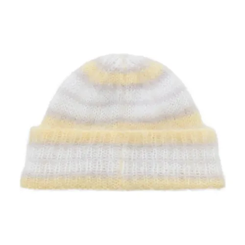 MARNI Mohair Polyamide Beanies Men's Yellow Gray MARNI Мохер Полиамид Шапки-бини Мужской Желтый Серый