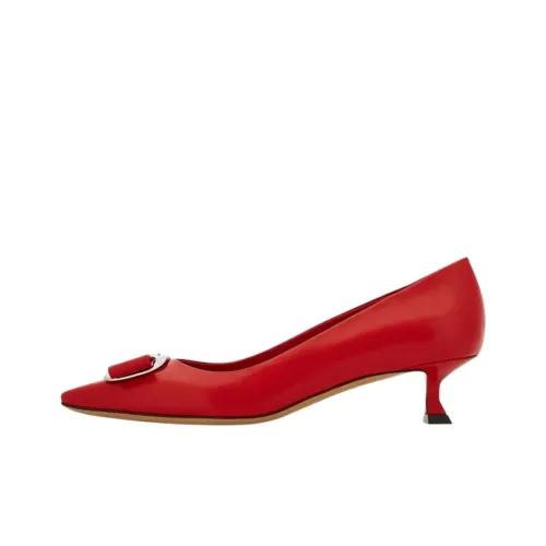 FERRAGAMO Vara Высокие каблуки 4CM Женские Красные