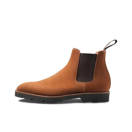 JOHN LOBB Короткий Челси Мужской Коричневый