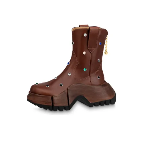 LOUIS VUITTON Zoom Ботильоны Женские Каштановый