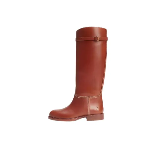 Polo Ralph Lauren Колено Высокие сапоги 3 см Женские Коричневый