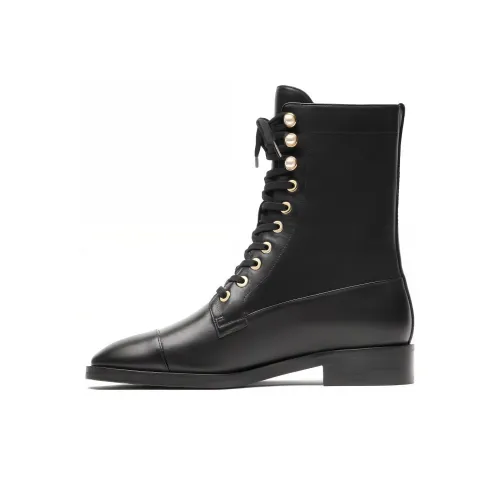 Stuart Weitzman Жемчужные ботильоны черного цвета для женщин