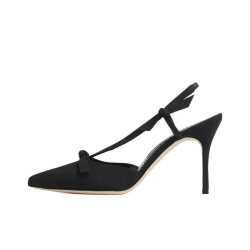 MANOLO BLAHNIK Узкий каблук Высокие каблуки 10 см Женские Черный