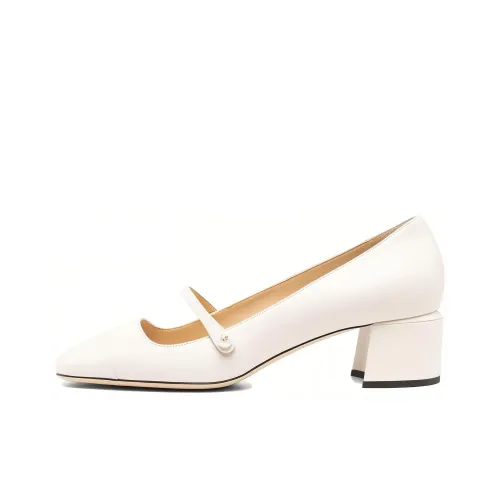 Jimmy Choo Elisa Квадратный каблук Высокие каблуки 4,5 см Женские Белые