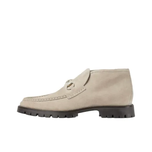 GUCCI Bootie с пряжкой Horsebit, овсяный цвет, мужской