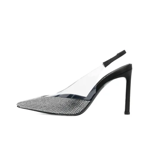 SERGIO ROSSI Узкий каблук Высокие каблуки 9,5 см Женские Серебряные