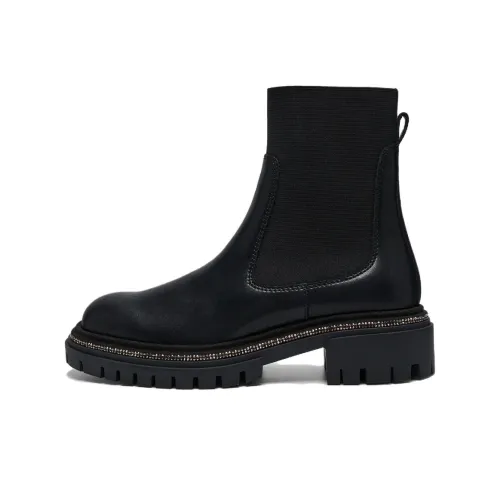 STEVE MADDEN Короткий Челси 4,1 см Женский Черный