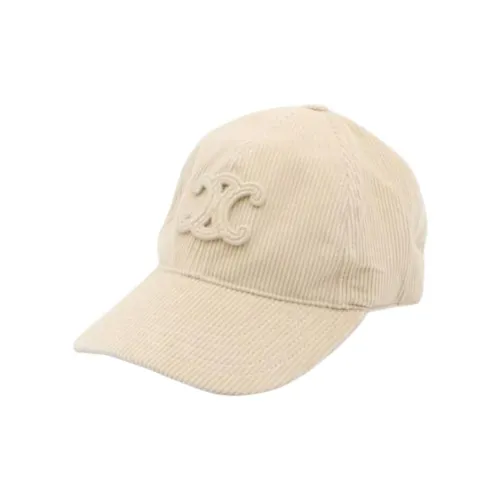 CELINE Вельветовые кепки женские бежевые