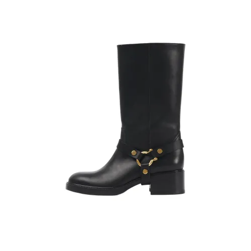 Chloe Dakota Колено Высокие сапоги 4CM Женские Черный