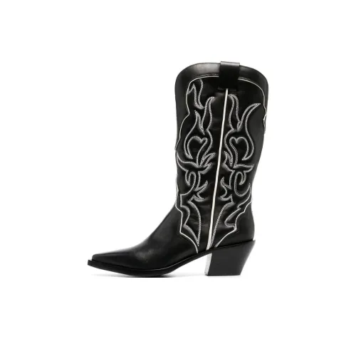 Reformation OliveCowboy высокие сапоги до колена женские черные