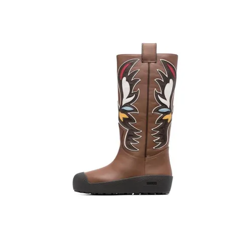 Bally Женские высокие сапоги коричневого цвета