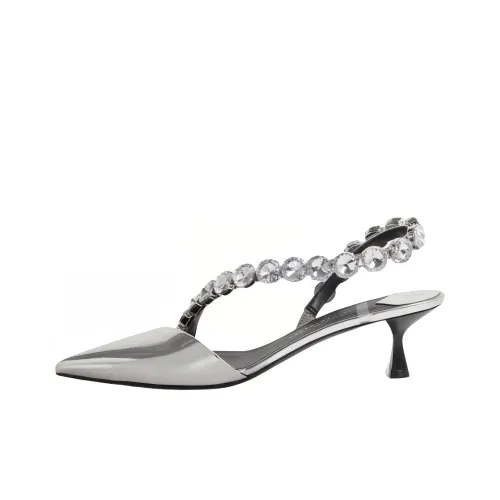 STELLA MCCARTNEY Высокие каблуки Серебристые Женские