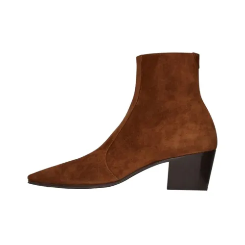 SAINT LAURENT Ботильоны Мужские Темно-Коричневые